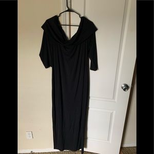 Blank knit maxi dress.